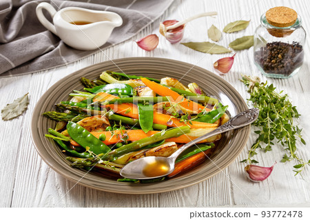 french Barigoule of summer vegetables in bowl 93772478