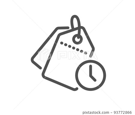 Time management line icon. Clock tags sign. Watch symbol. Quality design element. Linear style time management icon. Editable stroke. Vector Time management line icon. Clock tags sign. Watch symbol. Quality design element. Linear style time management icon. Editable stroke. Vector 93772866