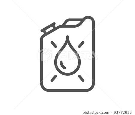 Canister line icon. Diesel fuel sign. Kerosene or gasoline container symbol. Quality design element. Linear style canister icon. Editable stroke. Vector Canister line icon. Diesel fuel sign. Kerosene or gasoline container symbol. Quality design element. Linear style canister icon. Editable stroke. Vector 93772933
