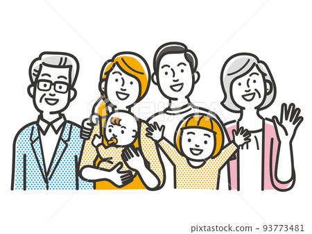 A good friend and smiling three-generation family A good friend and smiling three-generation family 93773481