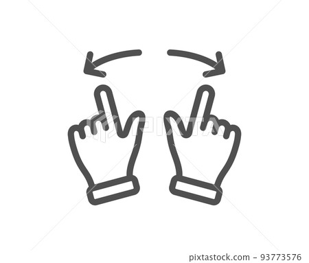 Move gesture line icon. Slide arrow sign. Swipe action symbol. Quality design element. Linear style move gesture icon. Editable stroke. Vector Move gesture line icon. Slide arrow sign. Swipe action symbol. Quality design element. Linear style move gesture icon. Editable stroke. Vector 93773576