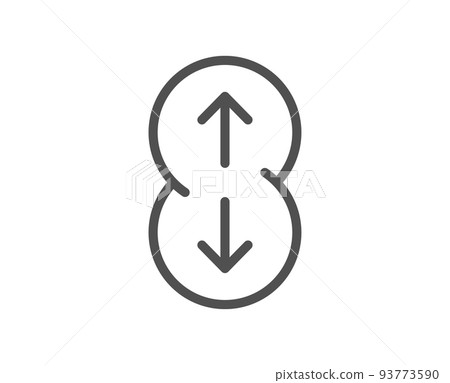 Scroll down button line icon. Scrolling screen sign. Swipe page. Quality design element. Linear style scroll down icon. Editable stroke. Vector Scroll down button line icon. Scrolling screen sign. Swipe page. Quality design element. Linear style scroll down icon. Editable stroke. Vector 93773590