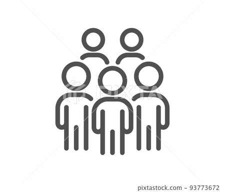 Group people line icon. Business conference sign. Team meeting symbol. Quality design element. Linear style group people icon. Editable stroke. Vector Group people line icon. Business conference sign. Team meeting symbol. Quality design element. Linear style group people icon. Editable stroke. Vector 93773672