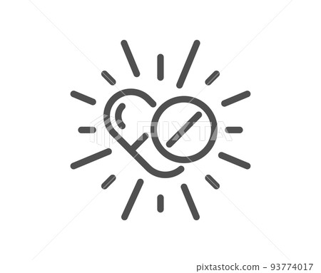 Medical drugs line icon. Medicine pills sign. Pharmacy medication symbol. Quality design element. Linear style medical drugs icon. Editable stroke. Vector Medical drugs line icon. Medicine pills sign. Pharmacy medication symbol. Quality design element. Linear style medical drugs icon. Editable stroke. Vector 93774017