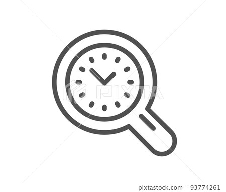 Time management line icon. Clock sign. Work analysis symbol. Quality design element. Linear style time management icon. Editable stroke. Vector Time management line icon. Clock sign. Work analysis symbol. Quality design element. Linear style time management icon. Editable stroke. Vector 93774261