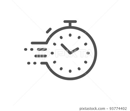 Line Timer Symbol Timer line icon. Time management sign.... - Stock Illustration ...