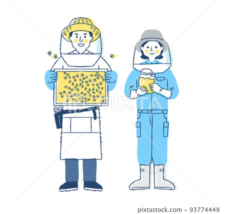 Bee farmer man and woman Bee farmer man and woman 93774449