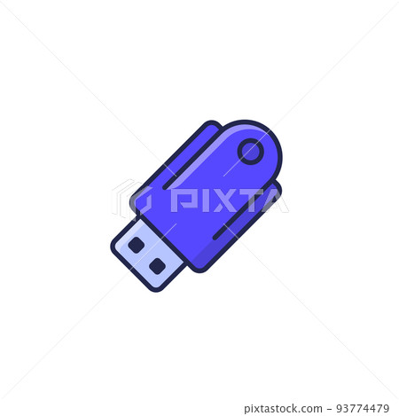 pendrive icon, usb stick on white pendrive icon, usb stick on white 93774479