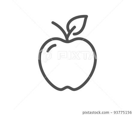 Apple line icon. Fruit food sign. Diet nutrition symbol. Quality design element. Linear style apple icon. Editable stroke. Vector Apple line icon. Fruit food sign. Diet nutrition symbol. Quality design element. Linear style apple icon. Editable stroke. Vector 93775156