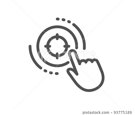 Seo target line icon. Search engine optimization sign. Click aim symbol. Quality design element. Linear style seo target icon. Editable stroke. Vector 93775189