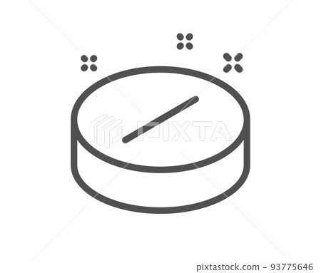 Medical tablet line icon. Medicine drugs sign. Pharmacy medication symbol. Quality design element. Linear style medical tablet icon. Editable stroke. Vector Medical tablet line icon. Medicine drugs sign. Pharmacy medication symbol. Quality design element. Linear style medical tablet icon. Editable stroke. Vector 93775646