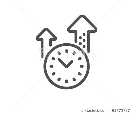 Time management line icon. Clock sign. Watch symbol. Quality design element. Linear style time management icon. Editable stroke. Vector Time management line icon. Clock sign. Watch symbol. Quality design element. Linear style time management icon. Editable stroke. Vector 93775727