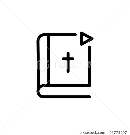 Online translation church service streaming video, christian book bible broadcasting media flat vector icon for apps and websites Online translation church service streaming video, christian book bible broadcasting media flat vector icon for apps and websites 93775997