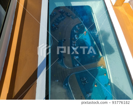 Glass floor bridge at new cruise ship Glass floor bridge at new cruise ship 93776182