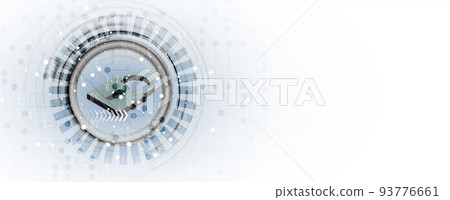internet digital security technology concept for business background. Lock on circuit board internet digital security technology concept for business background. Lock on circuit board 93776661