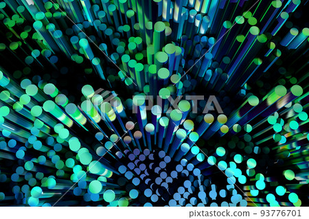 green stick. Elliptical tip. futuristic image. Different dimensional space. beautiful gradation. A world of darkness. 93776701