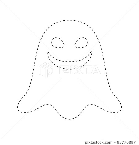 Ghost tracing worksheet for kids 93776897
