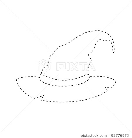 Wizard Hat tracing worksheet for kids Wizard Hat tracing worksheet for kids 93776973