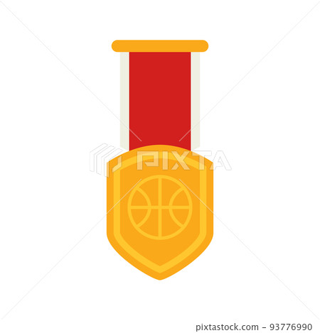 Gold medal with ribbon. Vector illustration Gold medal with ribbon. Vector illustration 93776990