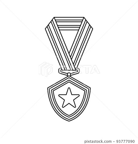 Coloring page with Medal for kids 93777090