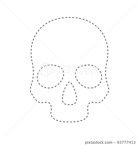 Skull tracing worksheet for kids Skull tracing worksheet for kids 93777413