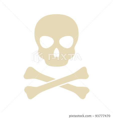 Skull and Crossbones isolated on white background - Stock Illustration ...