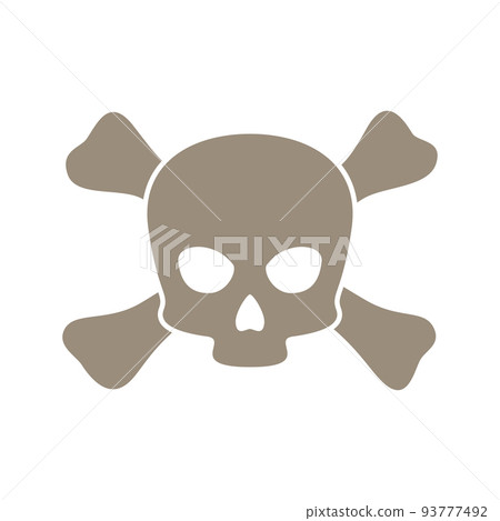 Skull and Crossbones isolated on white background 93777492