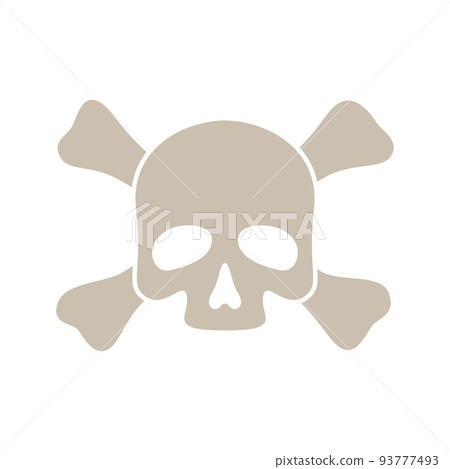 Skull and Crossbones isolated on white background Skull and Crossbones isolated on white background 93777493