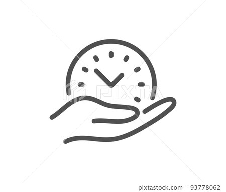 Safe time line icon. Clock sign. Office management symbol. Quality design element. Linear style safe time icon. Editable stroke. Vector Safe time line icon. Clock sign. Office management symbol. Quality design element. Linear style safe time icon. Editable stroke. Vector 93778062