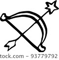 射手座簡單線描圖圖標（透明） 93779792