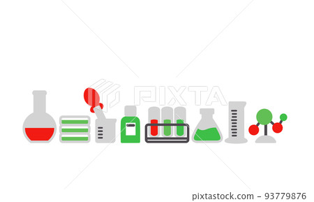 Illustration 5 wire wireless green red that looks like a laboratory table 93779876