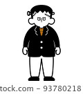 A simple Frankenstein illustration that is easy to use for Halloween 93780218