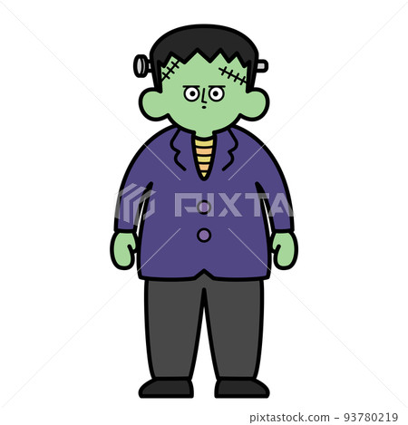 A simple Frankenstein illustration that is easy to use for Halloween 93780219