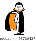 A simple illustration of Dracula that is easy to use for Halloween 93780427