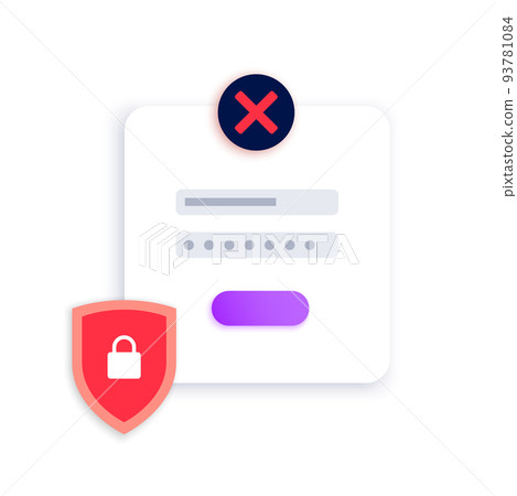 Wrong password concept Wrong password concept 93781084