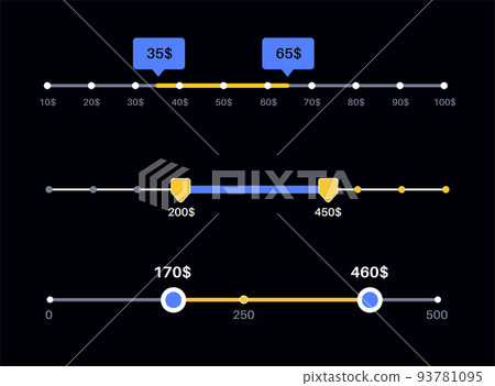 Price range filter - Stock Illustration [93781095] - PIXTA