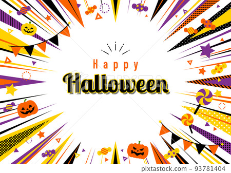 Halloween concentration line frame 93781404