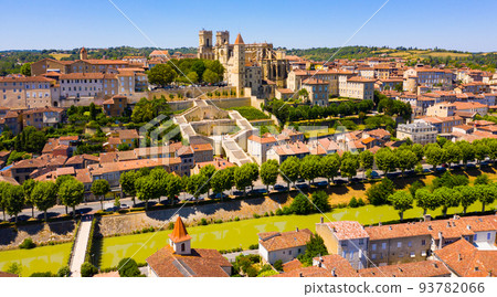 Aerial view on the city Auch. France Aerial view on the city Auch. France 93782066