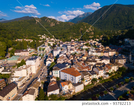 Mountain landscape with Ax-les-Thermes 93782213