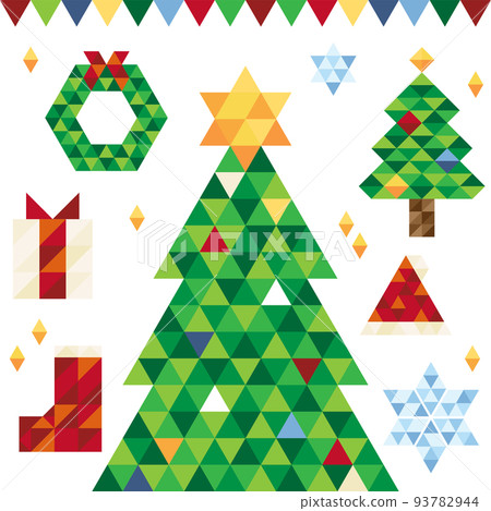 Christmas material set _ colorful Christmas material set _ colorful 93782944