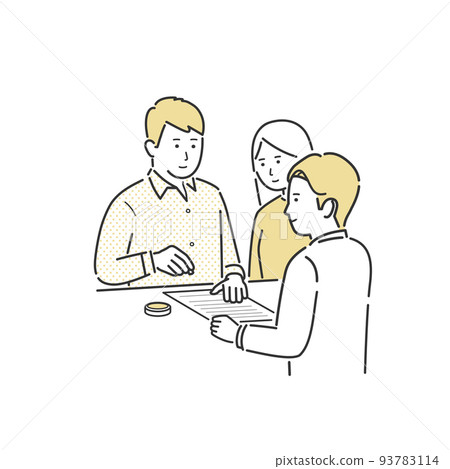 A couple pushing a seal in business negotiations 93783114