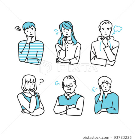 不同年齡的人的上身組 93783225