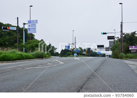 Hakone Town Hakone Pass intersection and traffic information board 93784060