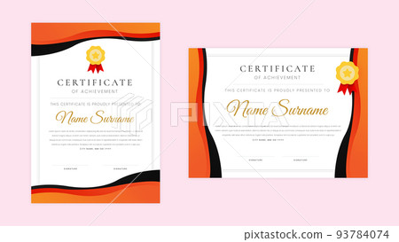 Modern certificate of achievement eps template Modern certificate of achievement eps template 93784074