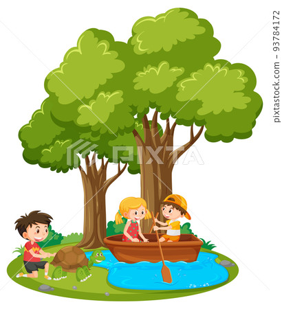 Children at the park isolated Children at the park isolated 93784172