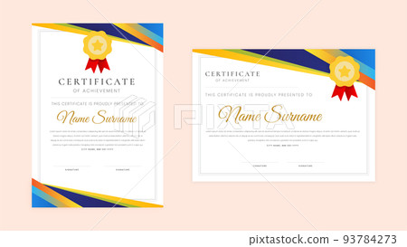 Modern certificate of achievement eps template Modern certificate of achievement eps template 93784273
