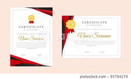 Modern certificate of achievement eps template Modern certificate of achievement eps template 93784274