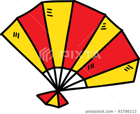 hand drawn red chinese fan illustration on transparent background hand drawn red chinese fan illustration on transparent background 93786213