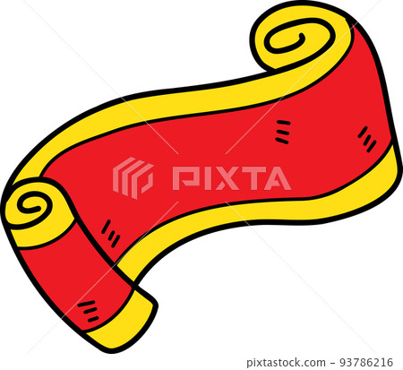 hand drawn Ancient Chinese scroll illustration on transparent background hand drawn Ancient Chinese scroll illustration on transparent background 93786216