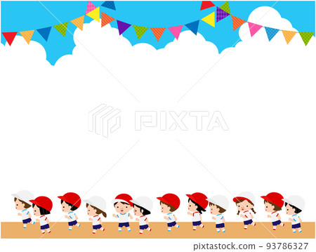 Sports day frame illustration - Stock Illustration [93786327] - PIXTA